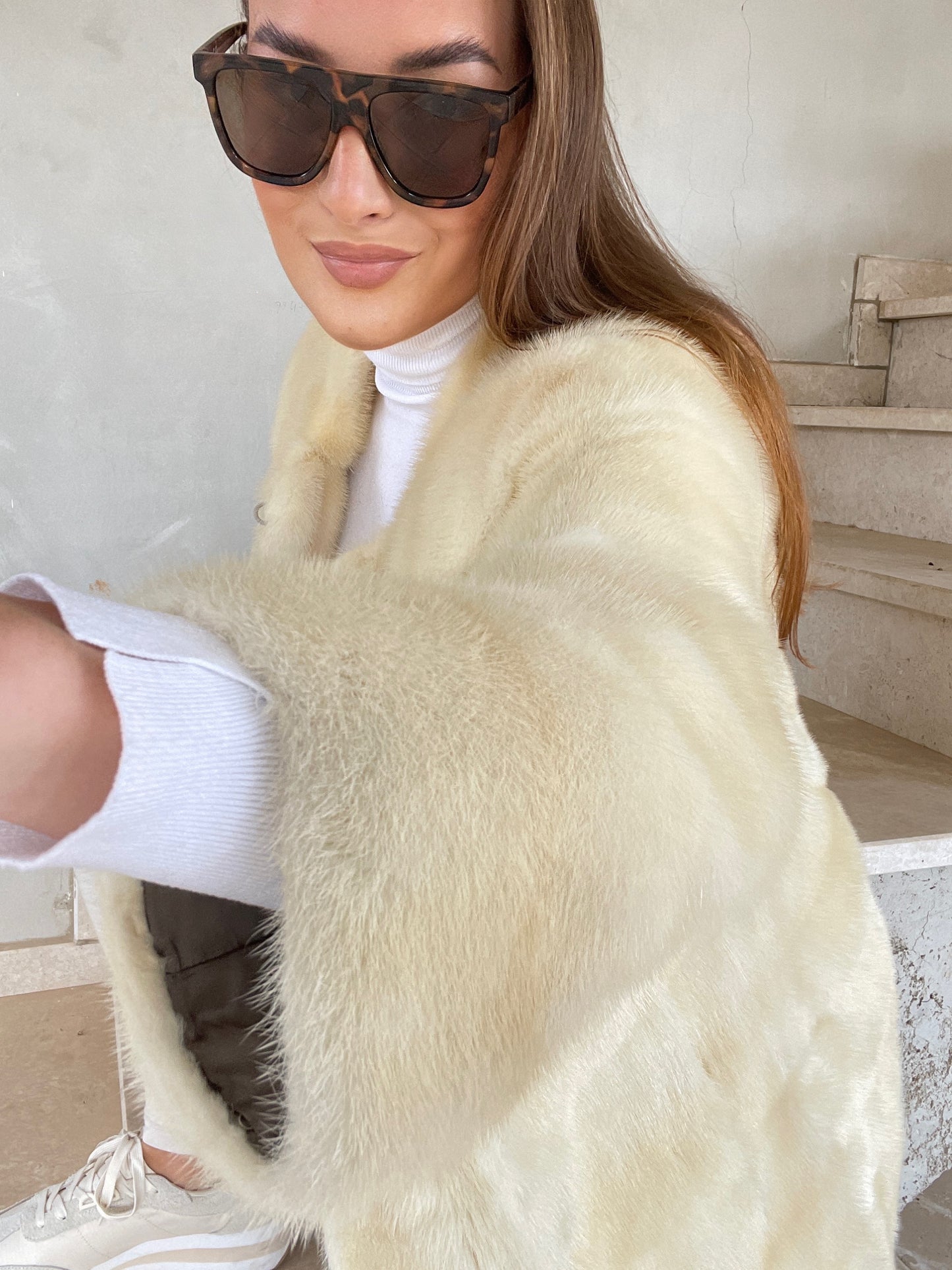 Vintage Pearl Mink Fur Coat