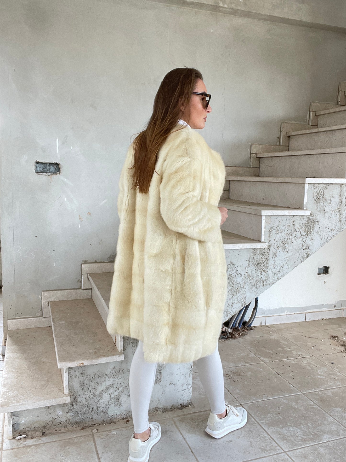 Vintage Pearl Mink Fur Coat