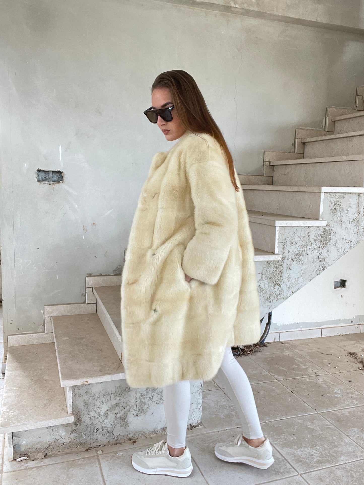 Vintage Pearl Mink Fur Coat